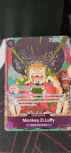 Monkey.D.Luffy (BANDAI Card Games Fest 25-26) OP07-073 One Piece Promo - Image 2