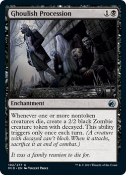 GHOULISH PROCESSION x4 mtg NM-M Innistrad: Midnight Hunt 4 Unc - Image 1