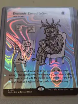 Demonic Consultation - Secret Lair Halo Foil Encyclopedia of Magic Mtg R0031 - Image 1