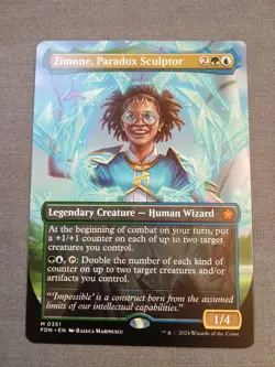 Zimone, Paradox Sculptor (Borderless) Foundations Regular NM Mythic 03351 - Image 1