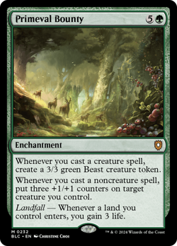 Primeval Bounty #232 | Near Mint | BLC Bloomburrow Commander Magic MTG - Image 1