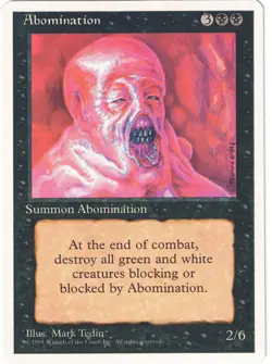 Magic: The Gathering (MTG 4th Edition) 1995 - Abomination - Image 1