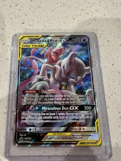 Pokemon TCG Mewtwo & Mew GX SM191 Black Star Promo LP - Image 1