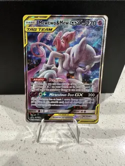 Pokemon TCG Mewtwo & Mew GX SM191 Black Star Promo LP - Image 2