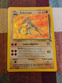 Kabutops FRENCH 9/62 Fossil Pokemon Card Holo Rare Pokemon LP Vintage TCG - Image 1