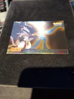 1999 Topps Pokemon Mewtwo Strikes Back Trying Out The New Toy Holo Foil - Image 2