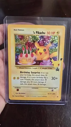 Pokemon TCG Birthday Pikachu 24/53 Holo Celebrations Classic Collection - NM - Image 1