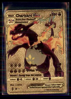 FAKE GOLD Custom Shiny Charizard VMax Vinyl NM - Image 1
