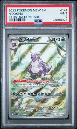 2023 POKEMON MEW EN-151 ILLUSTRATION RARE #174 NIDOKING PSA 9 - Image 1
