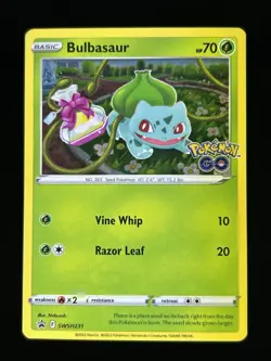 Pokemon TCG Bulbasaur SWSH231 Holo Black Star Promo - Image 1
