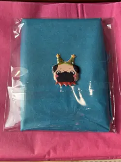 POKEMON TCG MYSTERY PACK BLIND STICKER AUCTION - Blue With Tree Pug Dog - Image 2