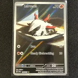 Larvesta 196/191 Surging Sparks Illustration Rare Full Art Holo Pokemon TCG MINT - Image 1