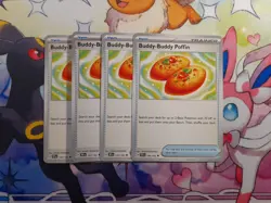 [4x Playset] Buddy-Buddy Poffin 144/162 Sv05: Temporal Forces - Pokemon TCG - Image 1
