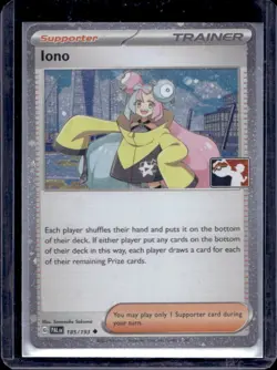2023 Pokemon Play! Prize Series 5 SV Paldea Evolved Iono Cosmos Holo #185/193 - Image 1