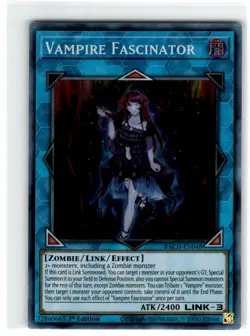 Yu-Gi-Oh! Vampire Fascinator Super Rare BACH-EN048 Lightly Played 1st Edition - Image 1