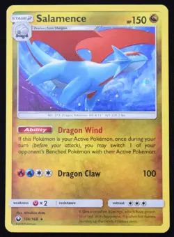 Pokemon TCG Salamence 106/168 2018 Celestial Storm Cosmos Holo Promo Card - LP - Image 1