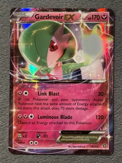 Gardevoir EX 78/114 2016 Ultra Rare Holo Pokemon Card CY Steam Siege LP - Image 1