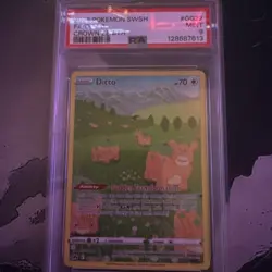 PSA 9 DITTO Galarian Gallery Pokemon Card #GG22 Crown Zenith - Image 1