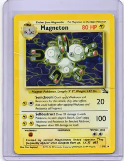 Pokemon Card - Magneton Holo - 11/62 - Fossil - 1999 - Image 1