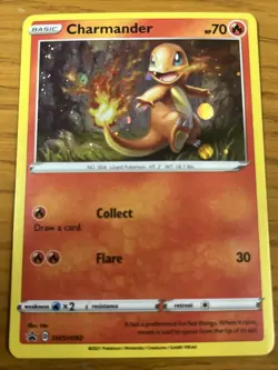 Charmander SWSH092 NM Promo Rare Holo Foil Pokemon Card - Image 1