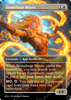 Stoneforge Mystic FOIL Proxy Playtest Card with Custom Art Design - Image 3