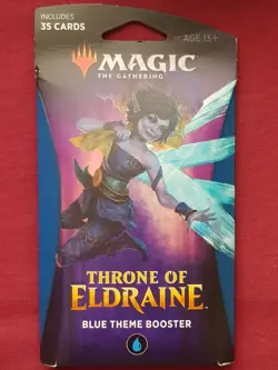 Magic The Gathering THRONE OF ELDRAINE New Sealed BLUE THEME BOOSTER Pack MTG - Image 1