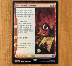 Maximum Carnage [Prerelease] R 0083, NM Foil Promo, MTG Spider-Man, Marvel Venom - Image 1