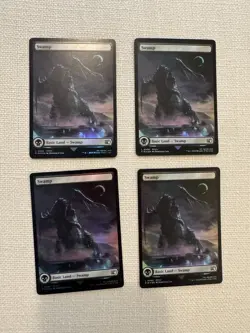4x Swamp Foil Full Art L0300 Final Fantasy MTG Magic the Gathering NM - Image 1