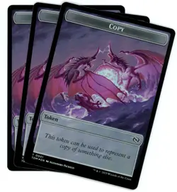 x3 Copy / Monk Double-Sided Token (Foil) - 0001/0003 - Tarkir Dragonstorm - NM/M - Image 1