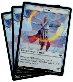 x3 Copy / Monk Double-Sided Token (Foil) - 0001/0003 - Tarkir Dragonstorm - NM/M - Image 2