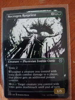 Necrogen Rotpriest Magic The Gathering Phyrexia Zombie 296 MTG Toxic Showcase - Image 1