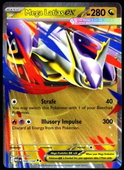 Pokemon TCG Mega Latias ex 100/132 2025 Mega Evolution Double Rare Card - NM - Image 1