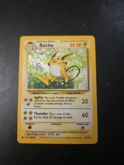 Pokemon TCG Raichu Base Set 14/102 Holo 1999-2000 Wizards Base Set Rare - Image 1