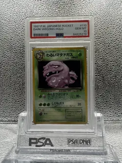 Pokemon PSA 10 Dark Weezing Japanese Team Rocket Holo Rare - Image 1