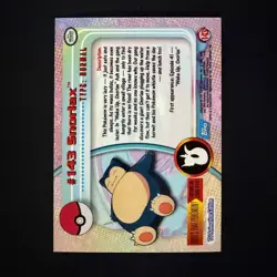 topps Pokemon TV Animation Edition Series 3 Holo Foil #143 Snorlax - Image 2