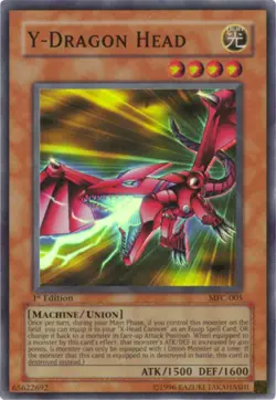 Yugioh! Y-Dragon Head - MFC-005 - Super Rare - 1st Edition Near Mint, English - Image 1