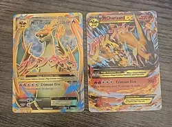 DAMAGED MEGA CHARIZARDS - EX - POKEMON TCG CARDS - Image 1