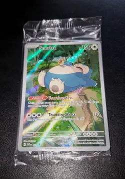 POKEMON SCARLET AND VIOLET SNORLAX SEALED PROMO CARD BLACK STAR SVP 051 - Image 1