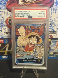 Monkey D. Luffy - P-033 - PSA 10 - Promo - English - One Piece Card Game - Image 1