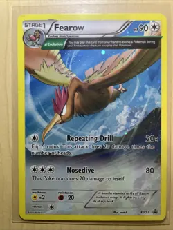 2015 Pokemon FEAROW Black Star Promo HOLO XY Series Set Card #XY57 - Image 4