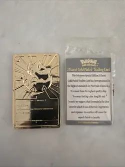 1999 Pokemon Togepi 23K Gold-Plated Trading Card w/ Certificate - BK Promo - Image 2