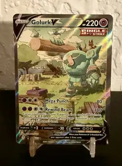 Pokemon Golurk v Alternate Full Art Holo Card Evolving Skies # 182/203 NM/M TCG - Image 1