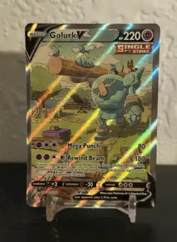 Pokemon Golurk v Alternate Full Art Holo Card Evolving Skies # 182/203 NM/M TCG - Image 2