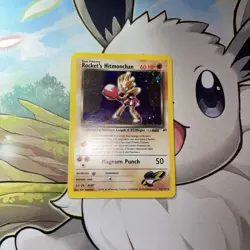 Rocket's Hitmonchan 11/132 Pokemon Card Holo Unlimited Gym Heroes 2000 MP - Image 1