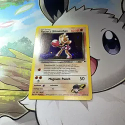Rocket's Hitmonchan 11/132 Pokemon Card Holo Unlimited Gym Heroes 2000 MP - Image 2