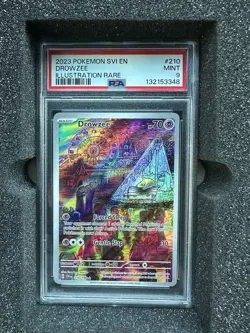 Pokemon TCG Drowzee 210 Illustration Scarlet & Violet Base Rare Card PSA 9 - Image 1