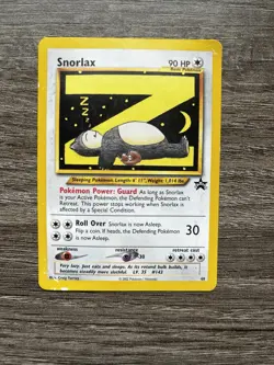 Pokemon TCG Snorlax Z Black Star Promo 49 WOTC 1999 Vintage Card Sleeping #49 - Image 1