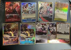 Lot of 9 One Piece Cards All NM Japanese Sr Sec Foil - Image 1