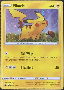 Pikachu SWSH039 SWSH: Sword & Shield Promo Cards Holo - Pokemon Card - Image 1