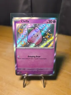 2024 Pokemon Paldean Fates #150 Cleffa Shiny Rare Card NEAR MINT - Image 1